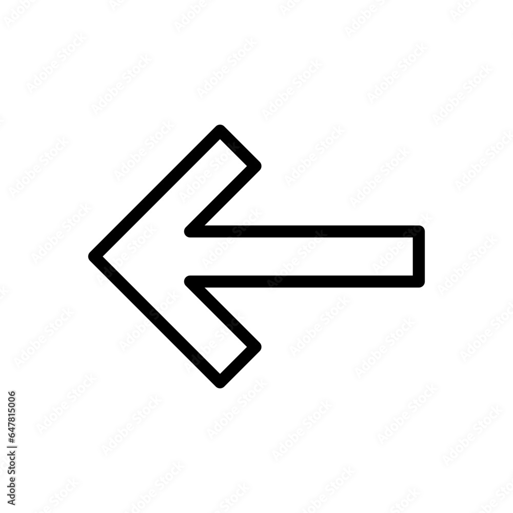 Outline Left Arrow icon Outline Left Arrow icon