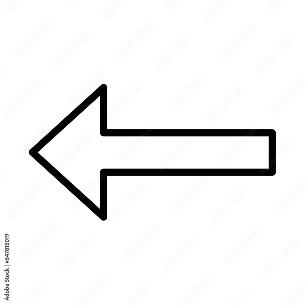 Outline Left Arrow icon Outline Left Arrow icon