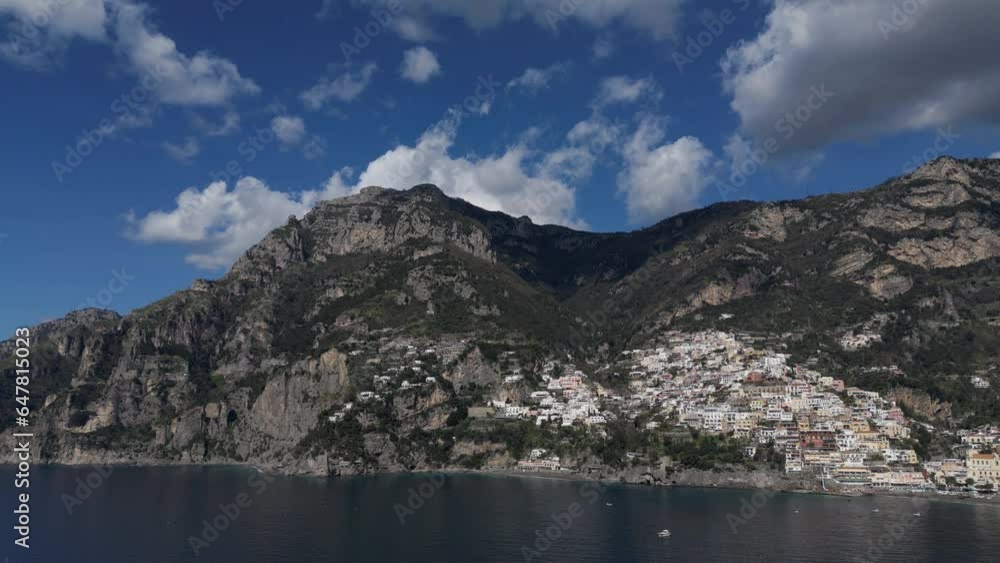 Positano in South Italy and sea Positano in South Italy and sea