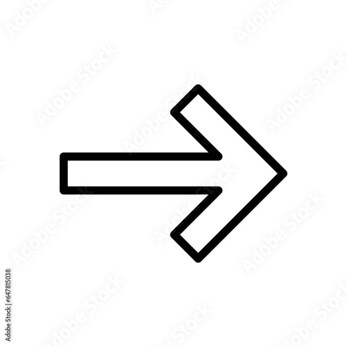 Outline right arrow icon