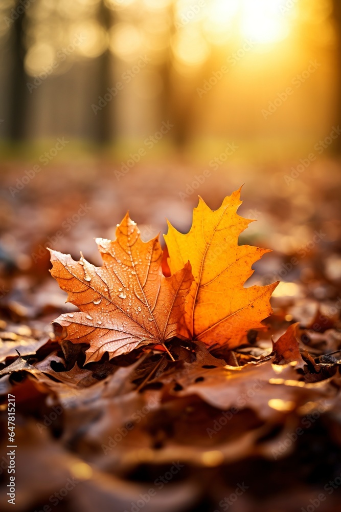 autumn background with leaves, generative ai autumn background with leaves, generative ai