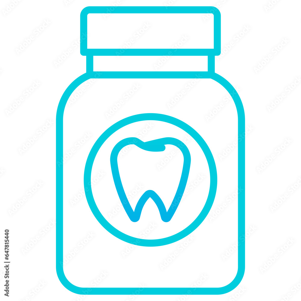 Outline gradient Dental powder icon Outline gradient Dental powder icon