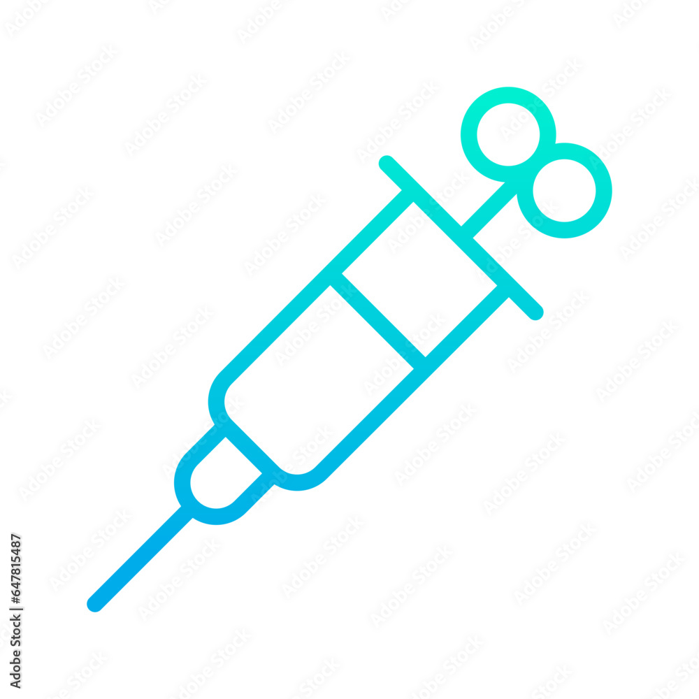 Outline gradient syringe icon Outline gradient syringe icon