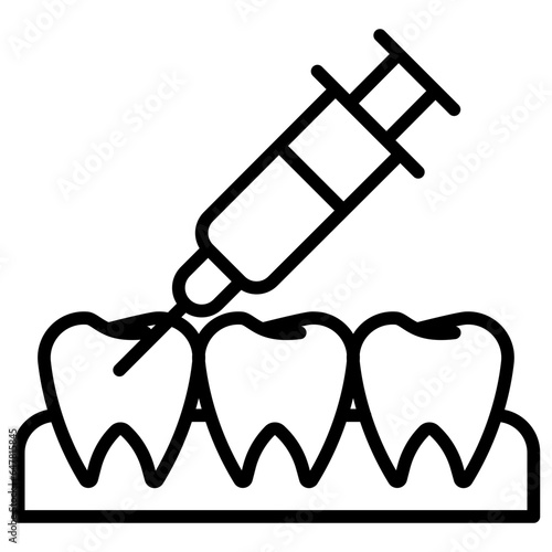 Outline Teeth Syringe icon