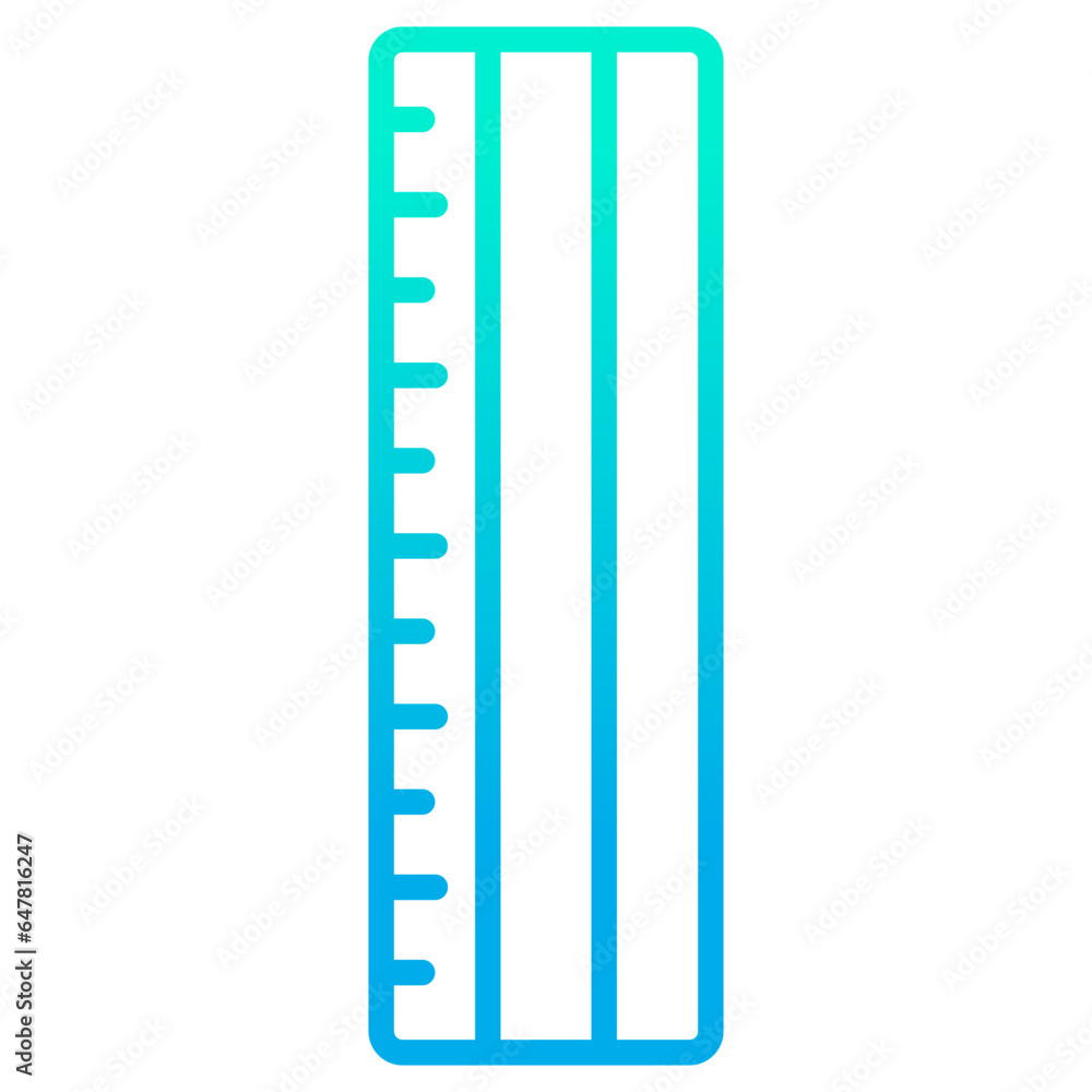 Outline gradient Ruler icon