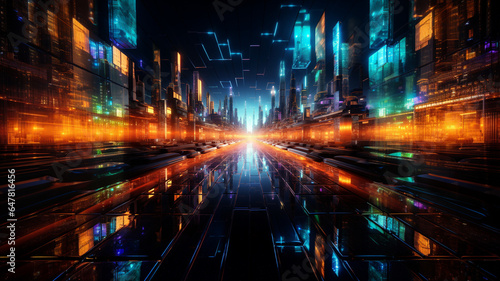 Matrix, the future is a virtual world created on the computer © EcoPim-studio