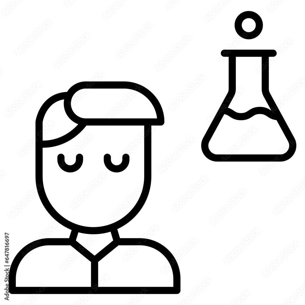 Outline Chemistry Student icon Outline Chemistry Student icon