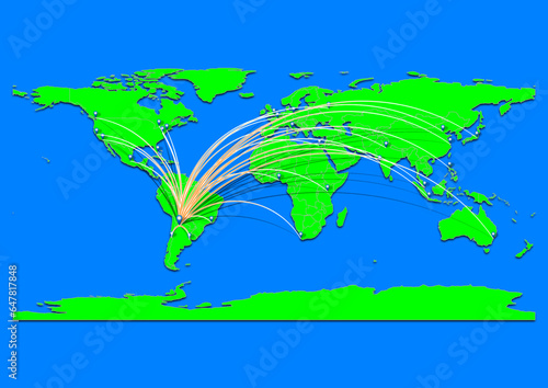 Salta, Argentina map - Concept map for Salta, Argentina on World map. Suitable for export concepts. File is suitable for digital editing and prints of all sizes.