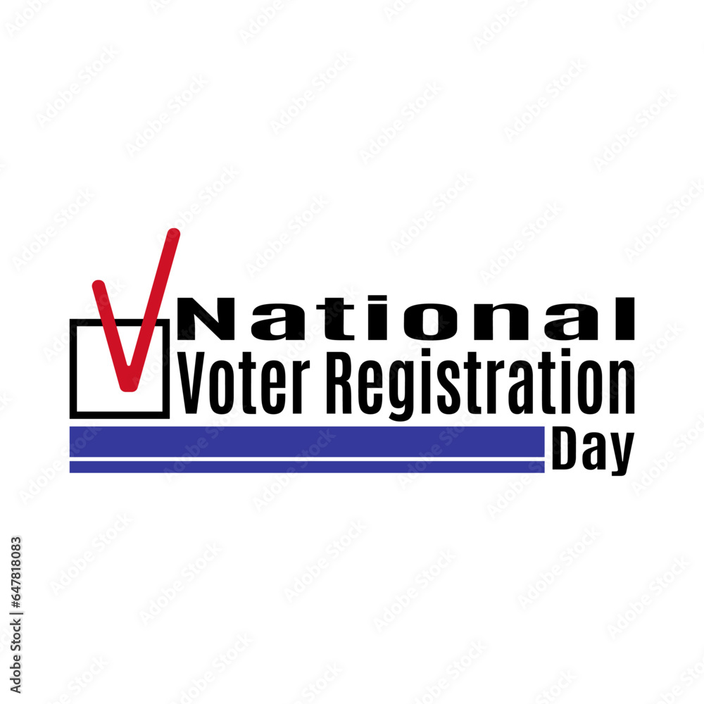 National Voter Registration Day, design for poster, banner or flyer, important date National Voter Registration Day, design for poster, banner or flyer, important date