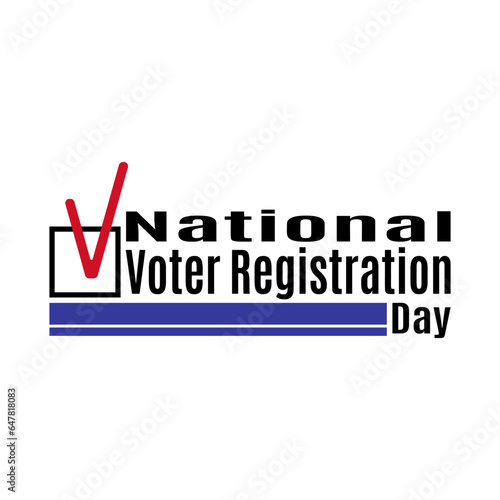 National Voter Registration Day, design for poster, banner or flyer, important date