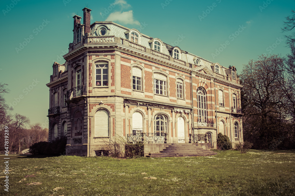 Abandoned Chateau in a park in Belgium