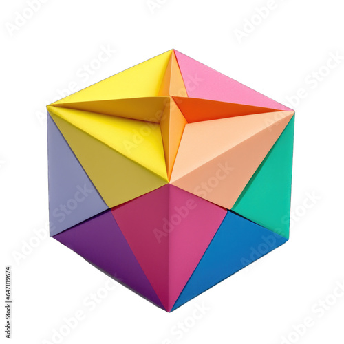 Origami Masu Box isolated on transparent background