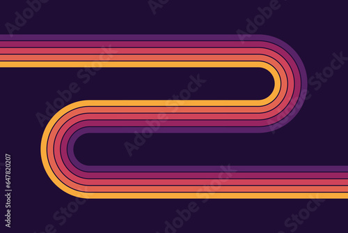 Retro groovy rainbow color striped background ,Vintage hippy style various abstract iridescent stripes. Trendy minimalistic y2k colourful artwork posters