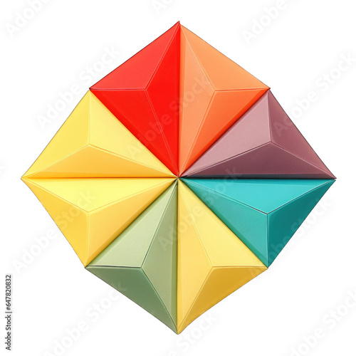 Origami Fortune Teller/Cootie Catcher isolated on transparent background