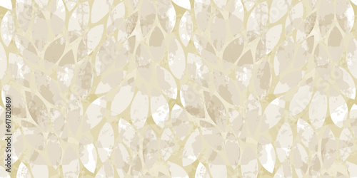 Watercolor leaves seamless vector pattern. foliage leaves background, textured jungle print