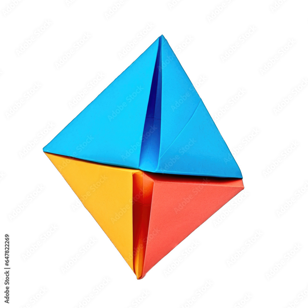 Origami Dreidel isolated on transparent background Origami Dreidel isolated on transparent background