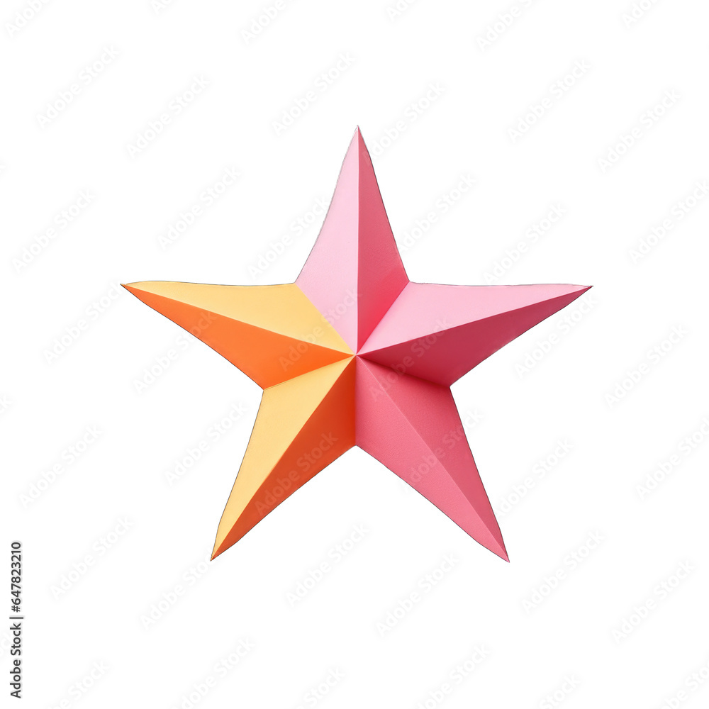 Origami Starfish isolated on transparent background Origami Starfish isolated on transparent background