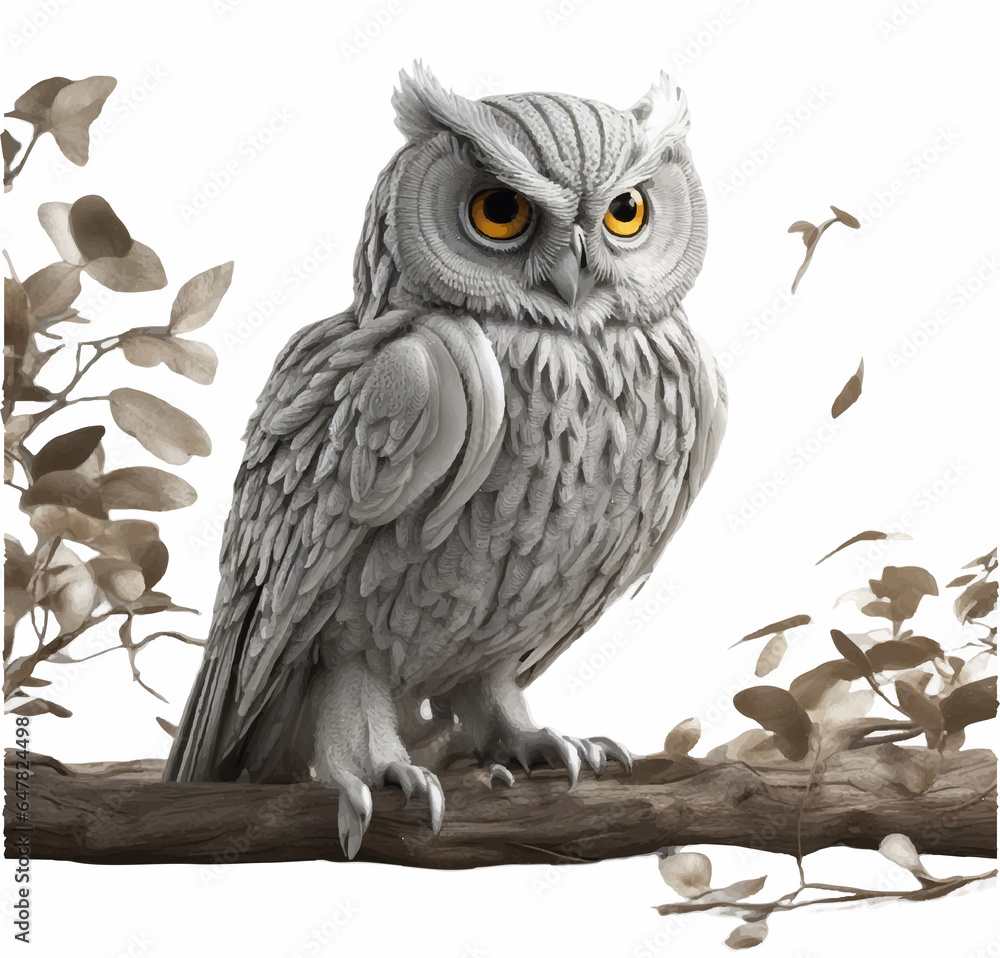 Obraz premium owl on branch