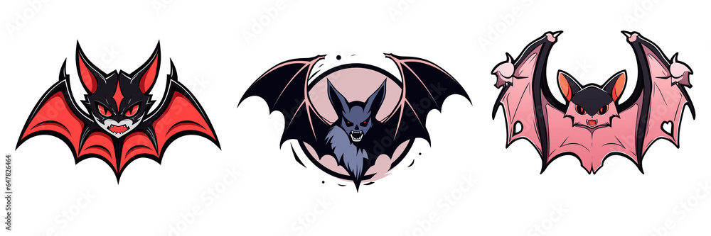 Obraz premium Halloween Bat logo 2D