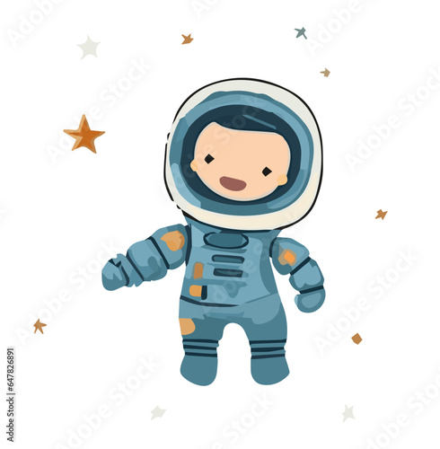 seamless pattern featuring cute astronauts