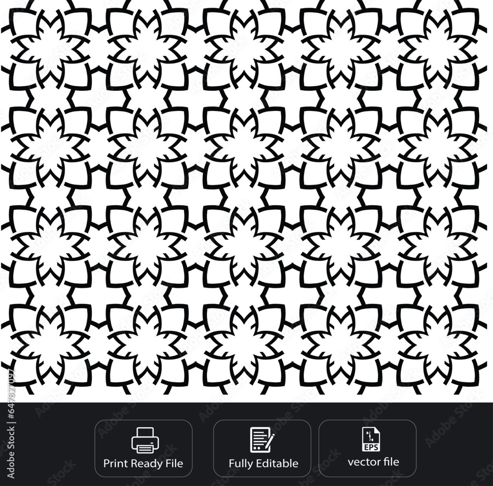 Obraz premium Seamless mandala islamic pattern. vintage elements