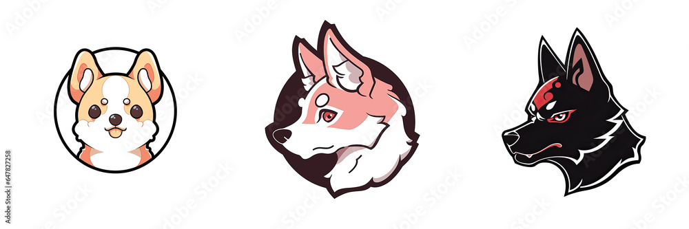 Obraz premium Dog Puppy Logo 2D