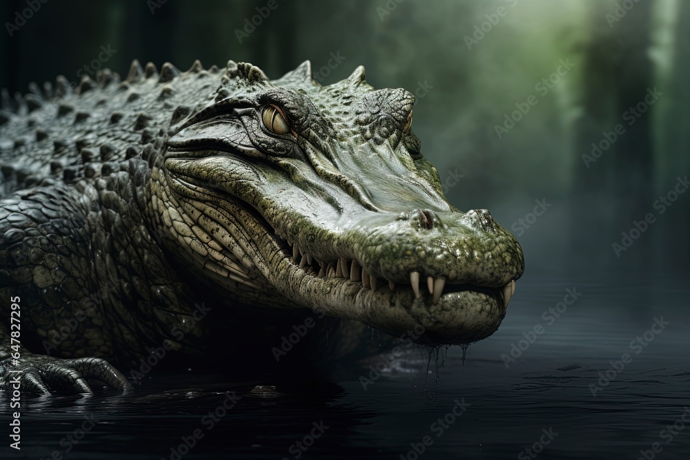 crocodile background and copy space, generative ai crocodile background and copy space, generative ai