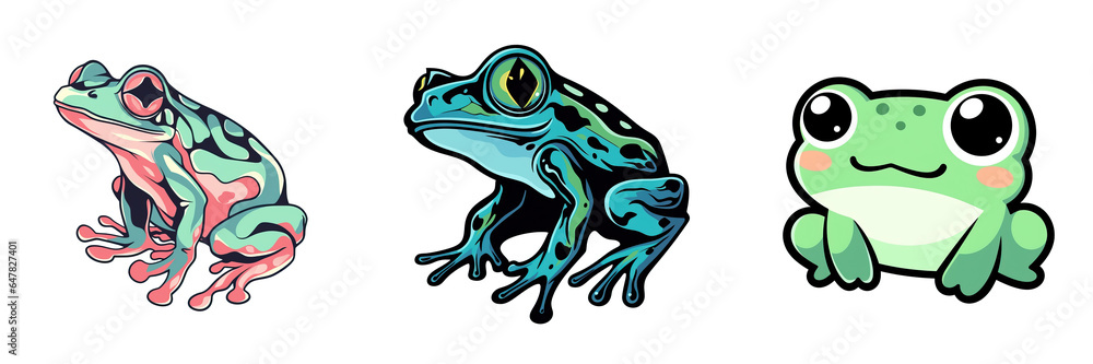 Obraz premium Frog Logo 2D