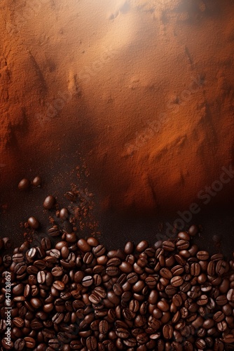 coffee background and copy space, generative ai