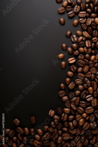 coffee background and copy space, generative ai