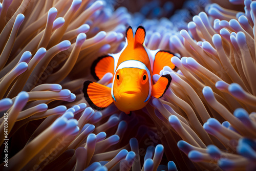 Anemonefish (clownfish) in the coral reef