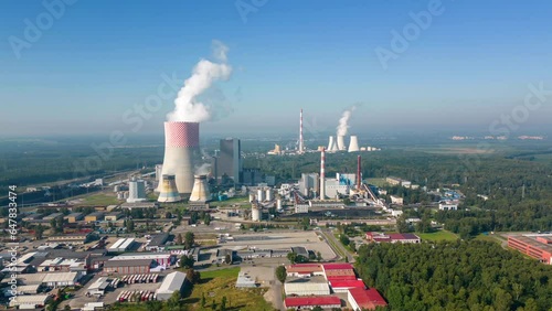 Wallpaper Mural Aerial view of coal power plant. Torontodigital.ca