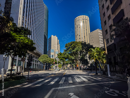 Brazil, Sao Paulo city, Republica district, Ipiranga street. photo