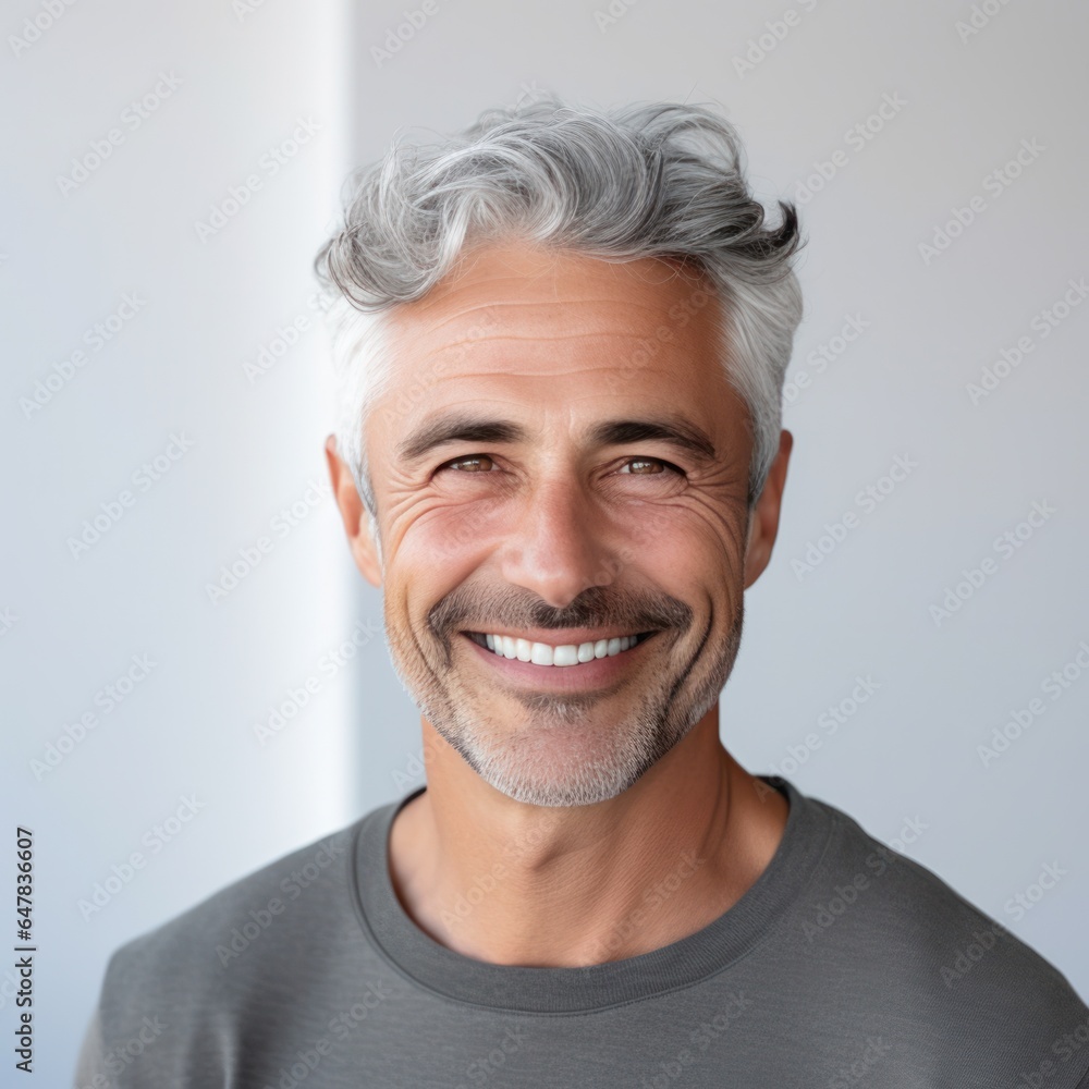 portrait of a man with gray hair smiling portrait of a man with gray hair smiling