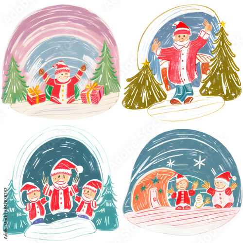 Vector Christmas drawing 