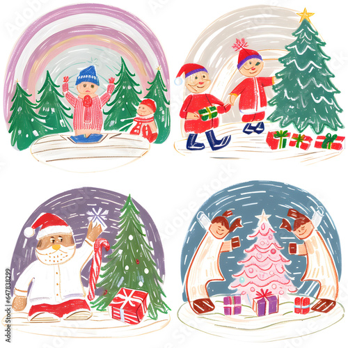 Vector Christmas drawing 