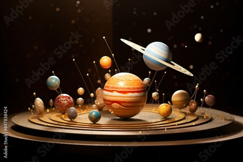 3d illustration of solar system