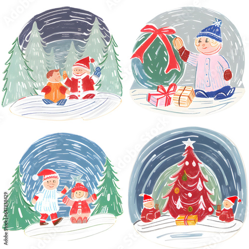 Vector Christmas drawing 