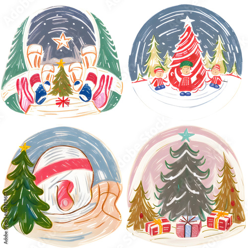 Vector Christmas drawing 