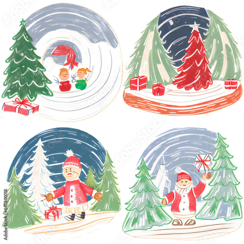 Vector Christmas drawing 