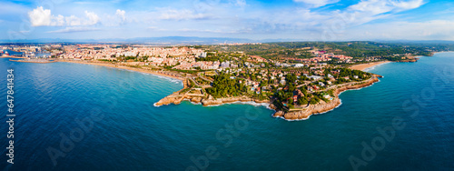 Tarragona city aerial panoramic view in Spain photo