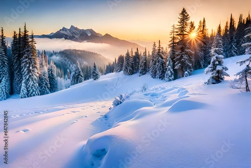 sunset in the mountains © Image Studio