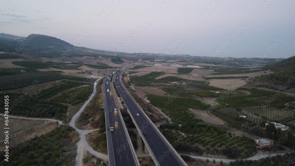 4K Aerial Drone view Mersin Viaduct.Turkey. 4K Aerial Drone view Mersin Viaduct.Turkey.