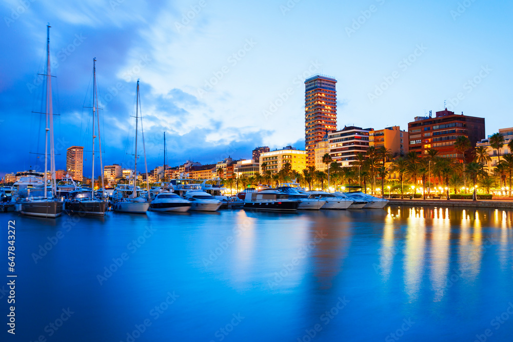 Fototapeta premium Marina of the Port of Alicante city, Spain