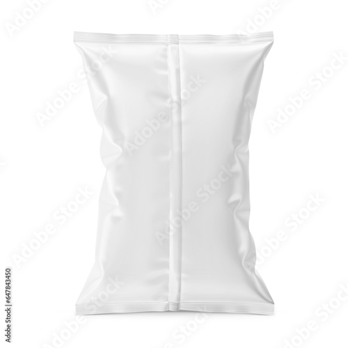 a blank White Large Snack Pack Mockup - Back View mockup isolated on a white background