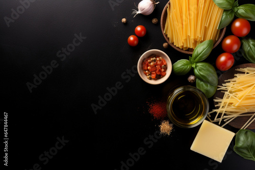 pasta with tomatoes and olive oil, generative ai