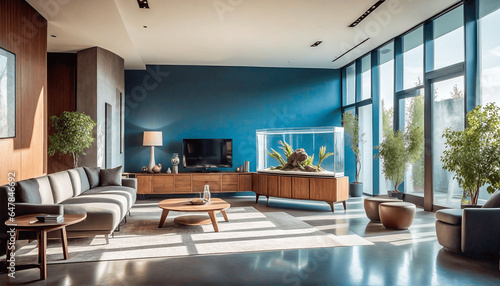 Modern living room im modern bright light design © bmf-foto.de