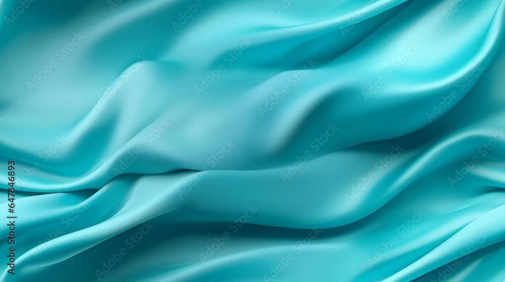 Obraz premium Dive into aquamarine silk. Waves of beauty. A design celebration.