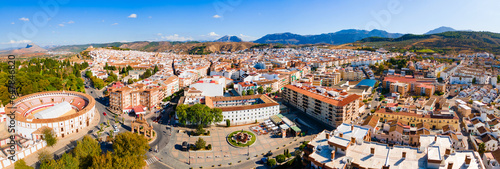 Antequera city aerial panoramic view in Spain photo