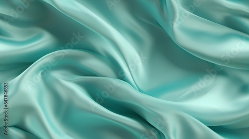 Wallpaper Mural Aquamarine elegance unfolds. Silky wavy and shiny. A touch of luxury. Torontodigital.ca
